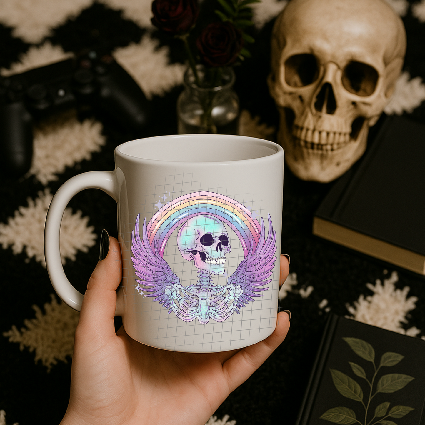 Rainbow skelly UV DTF
