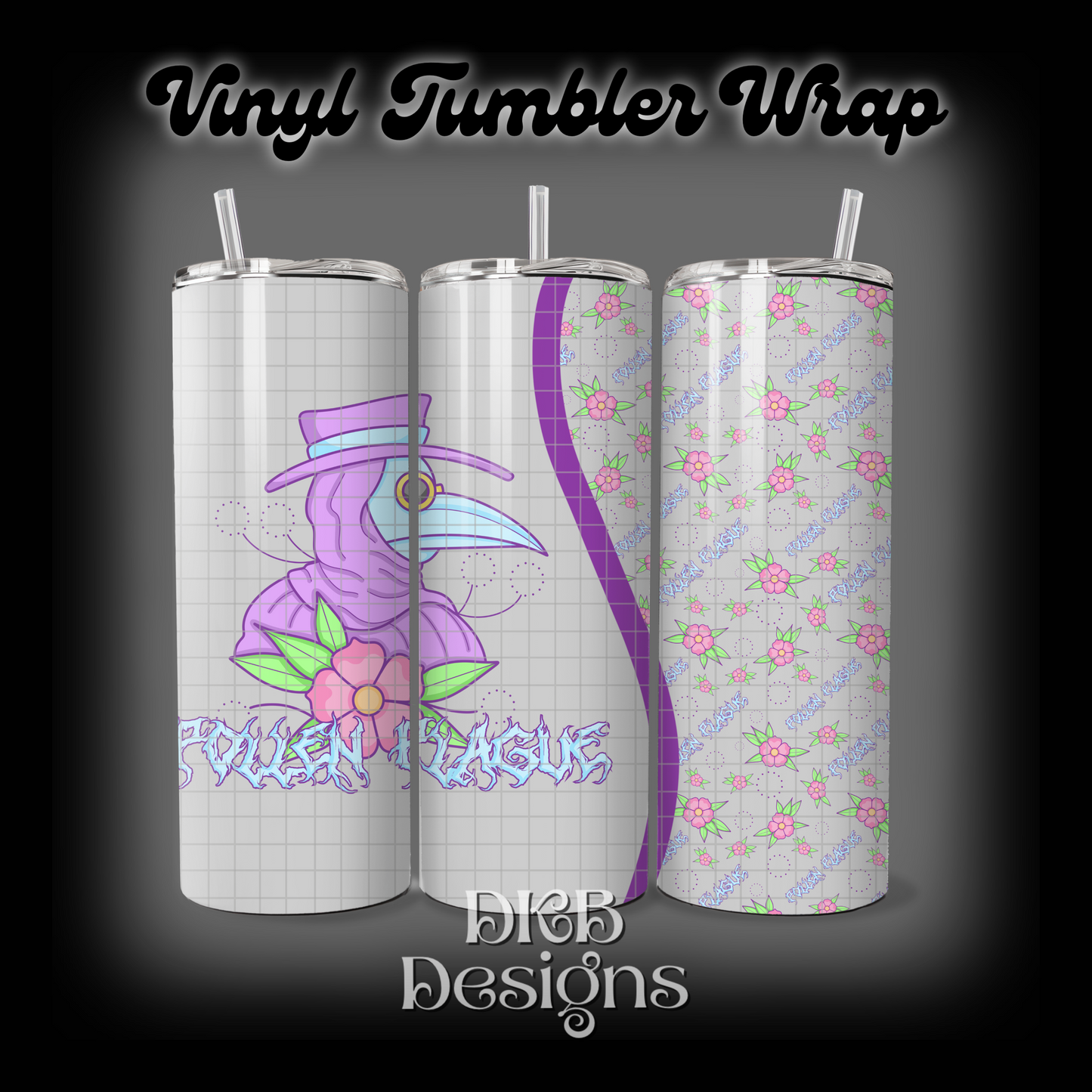 Pollen plague vinyl tumbler wrap