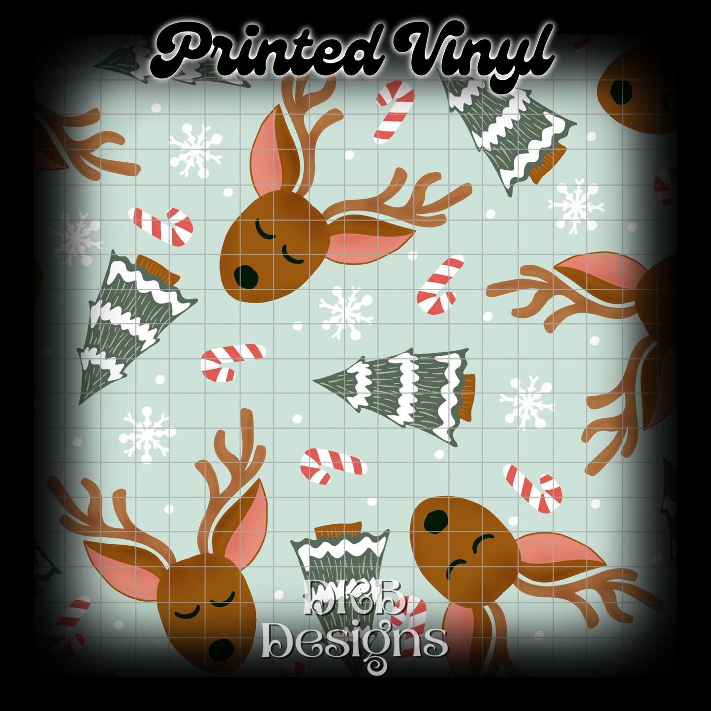 Reindeer Printed Vinyl (3 color ways)