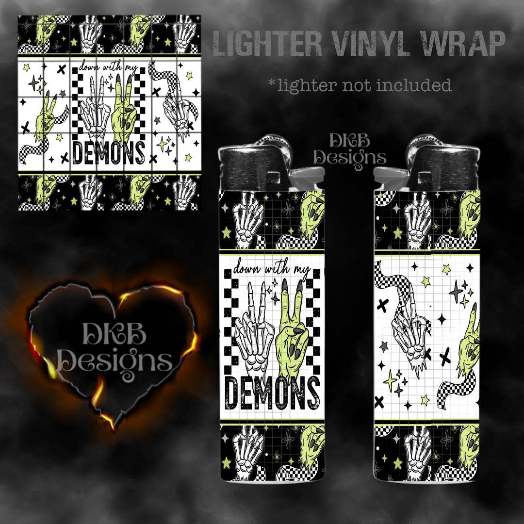 Down with my demons lighter vinyl wrap
