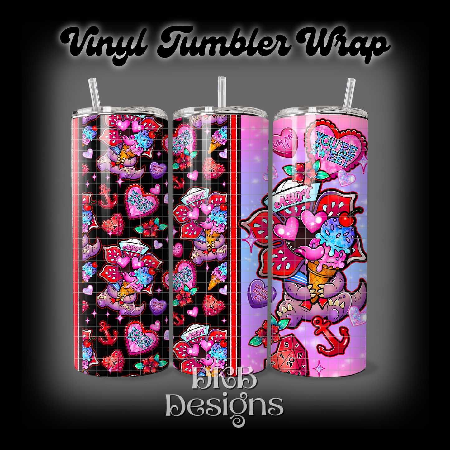 Ahoy vinyl tumbler wrap