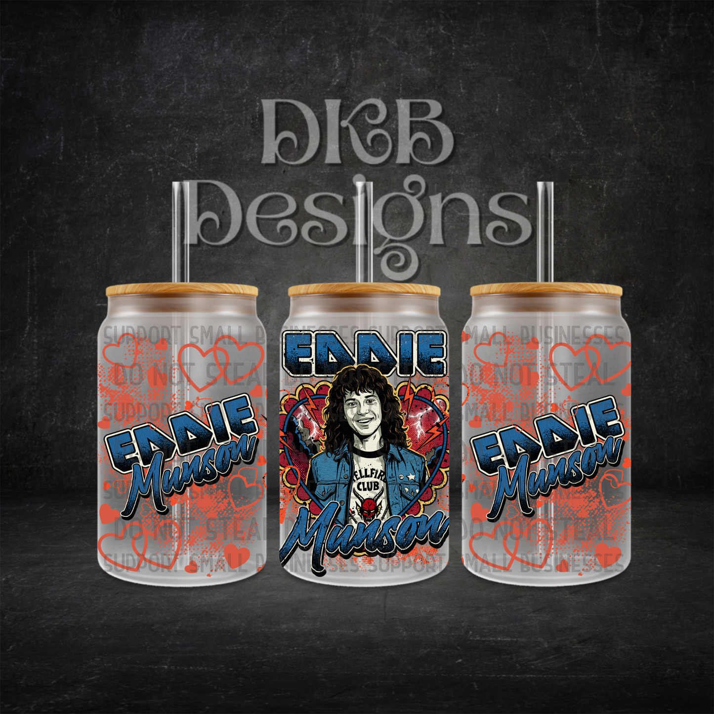 Eddie 16oz glass can UV DTF
