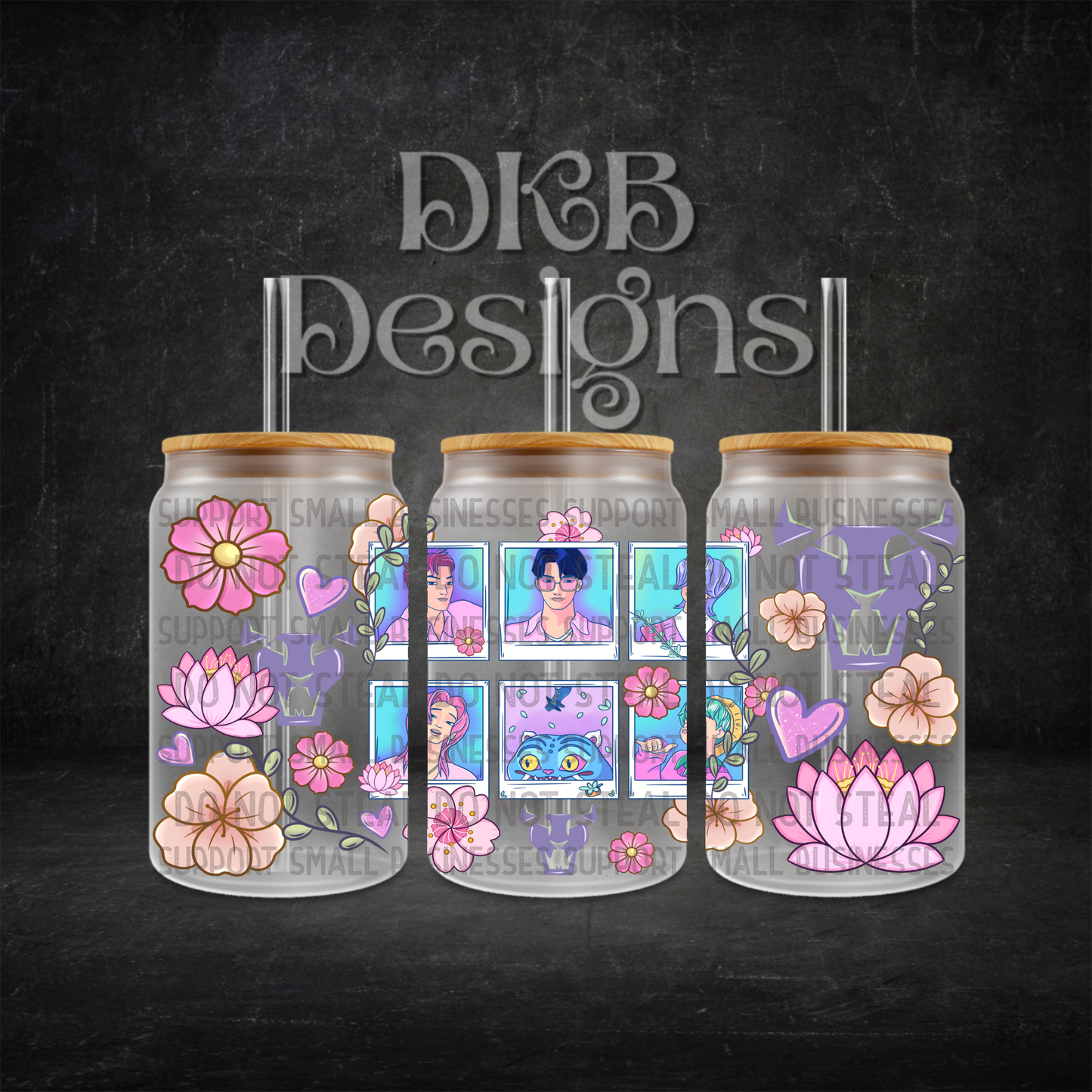 Boys 16oz glass can UV DTF