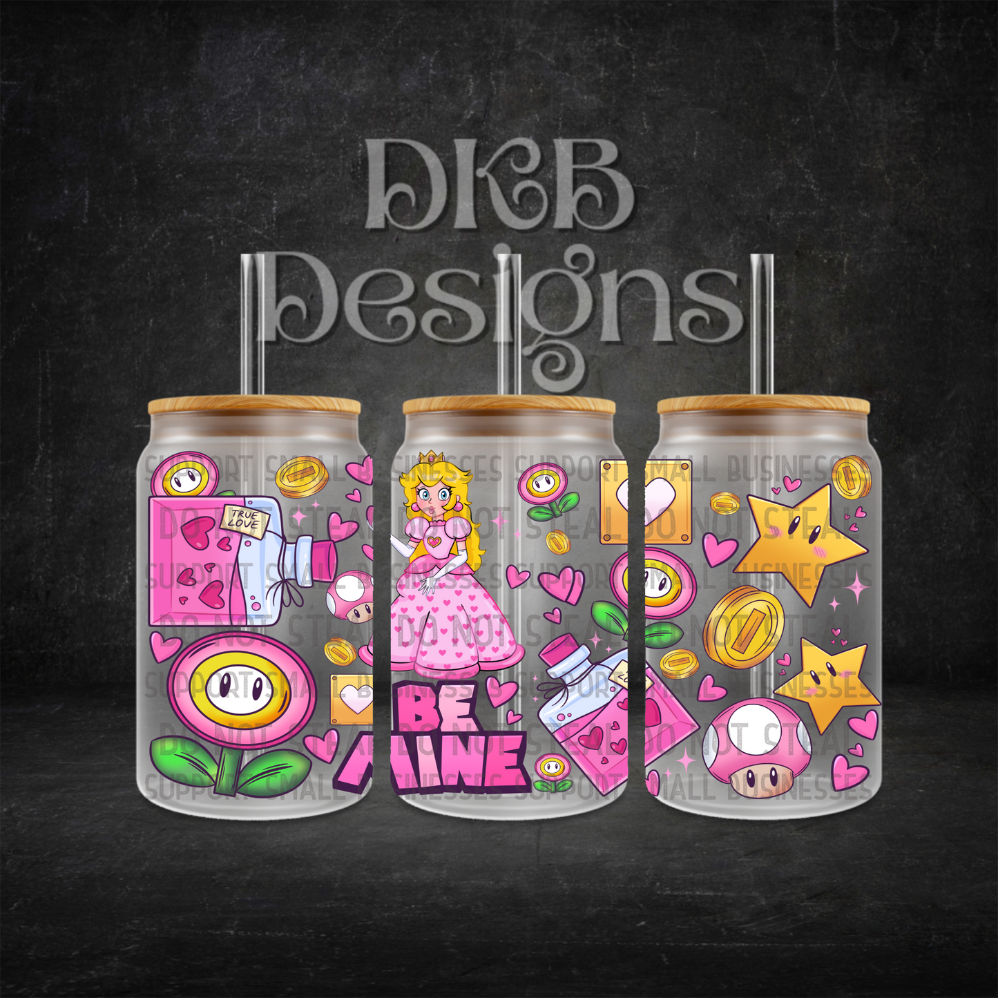 Vday š 16oz glass can UV DTF