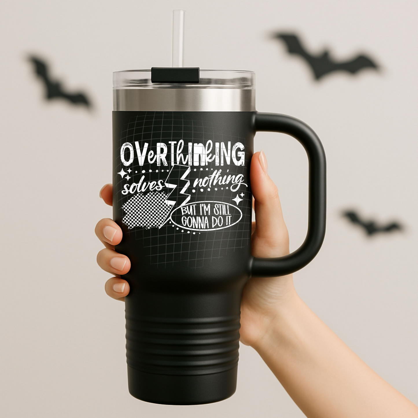 Over thinking single white UV DTF