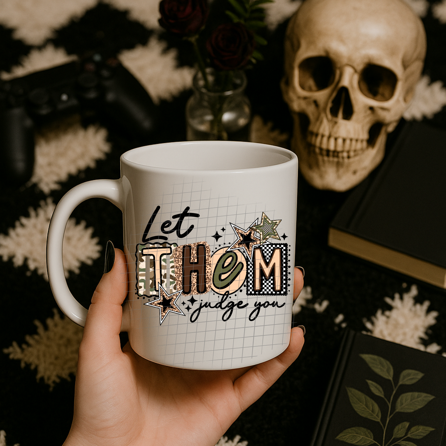 Let them black UV DTF