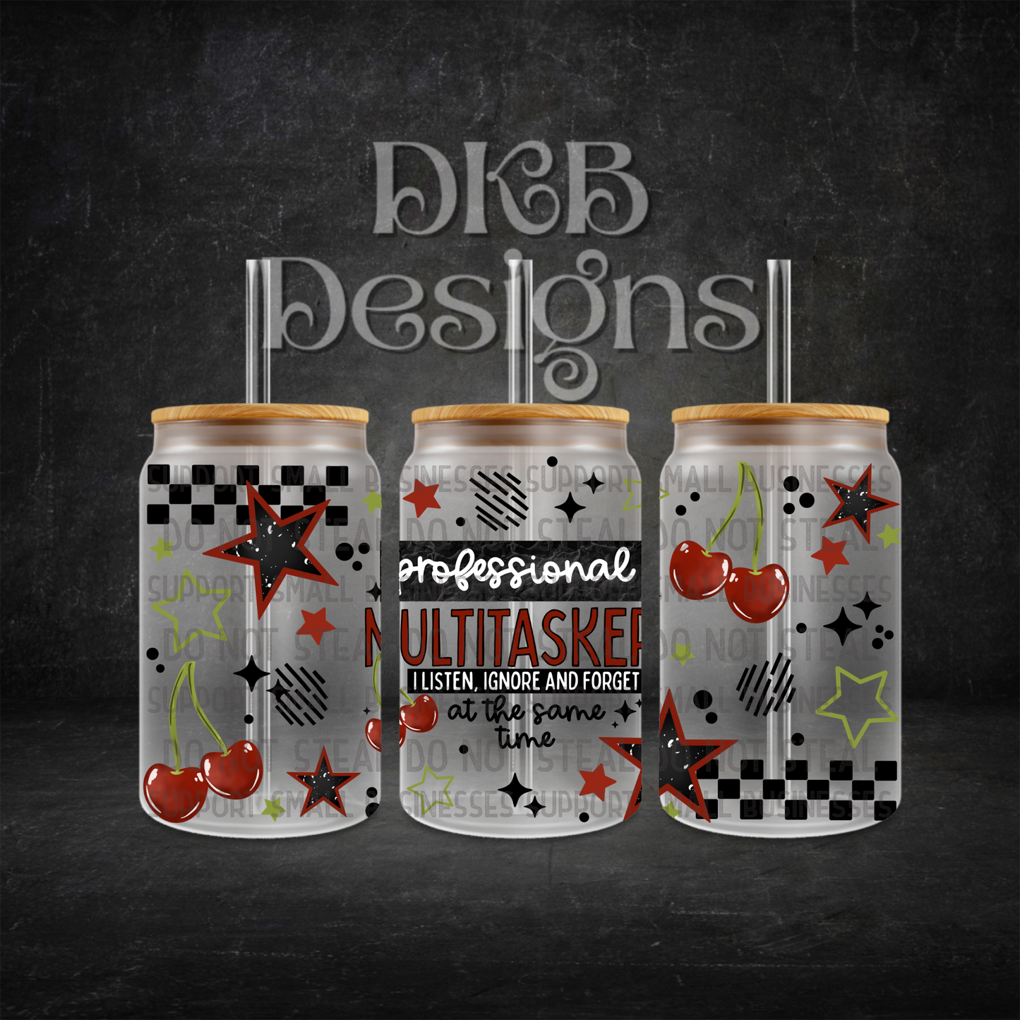 Professional multitasker 16oz glass can UV DTF