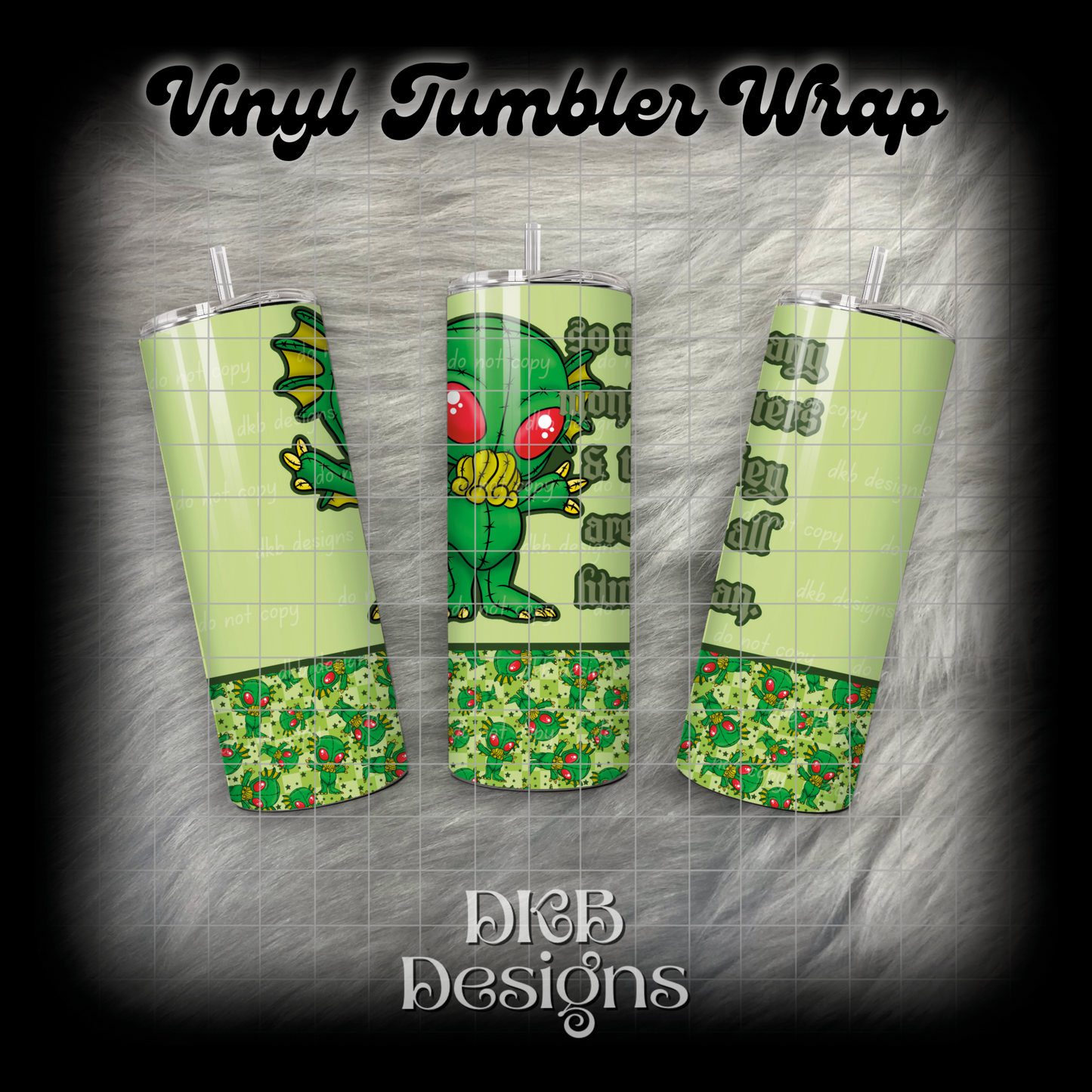 Cthulhu vinyl tumbler wrap