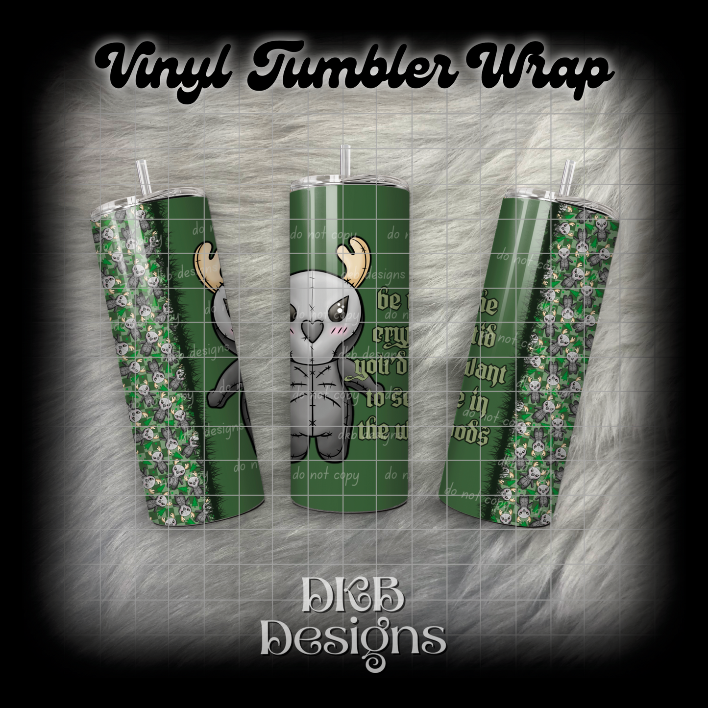 Wendigo vinyl tumbler wrap