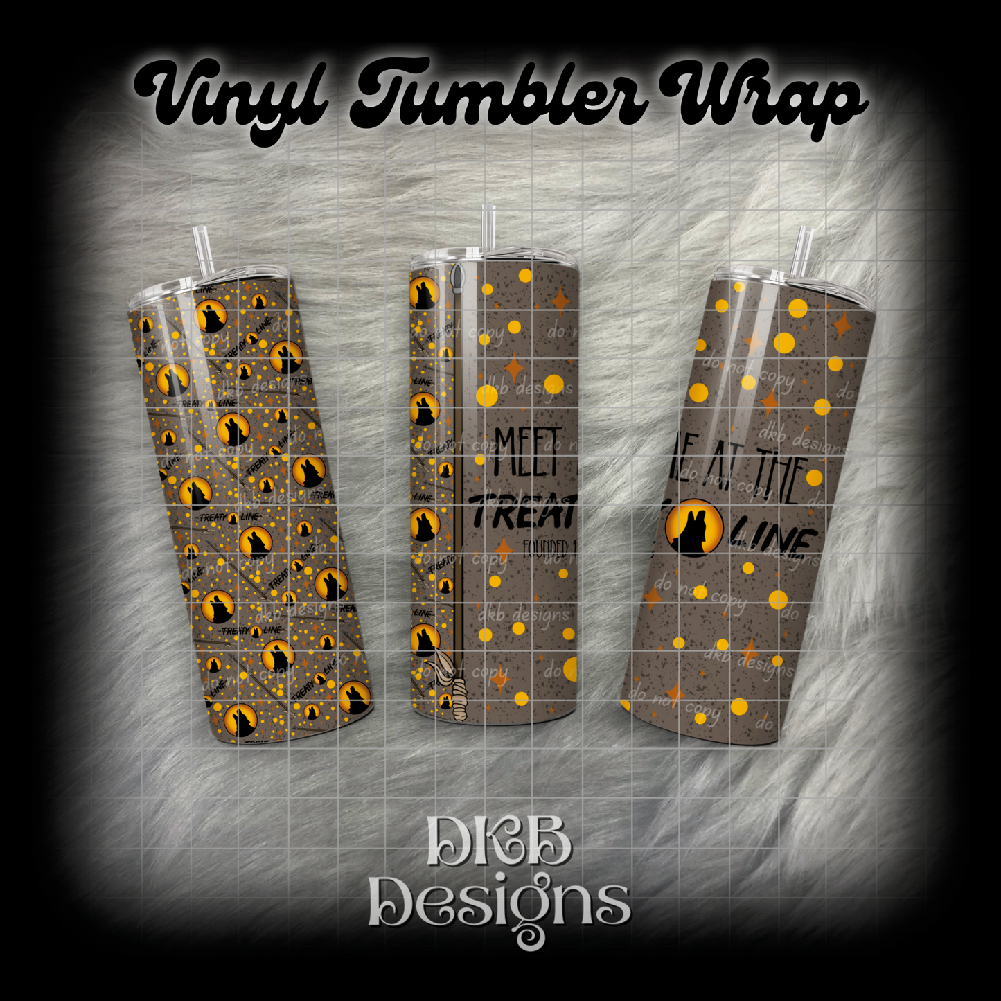Treaty line vinyl tumbler wrap