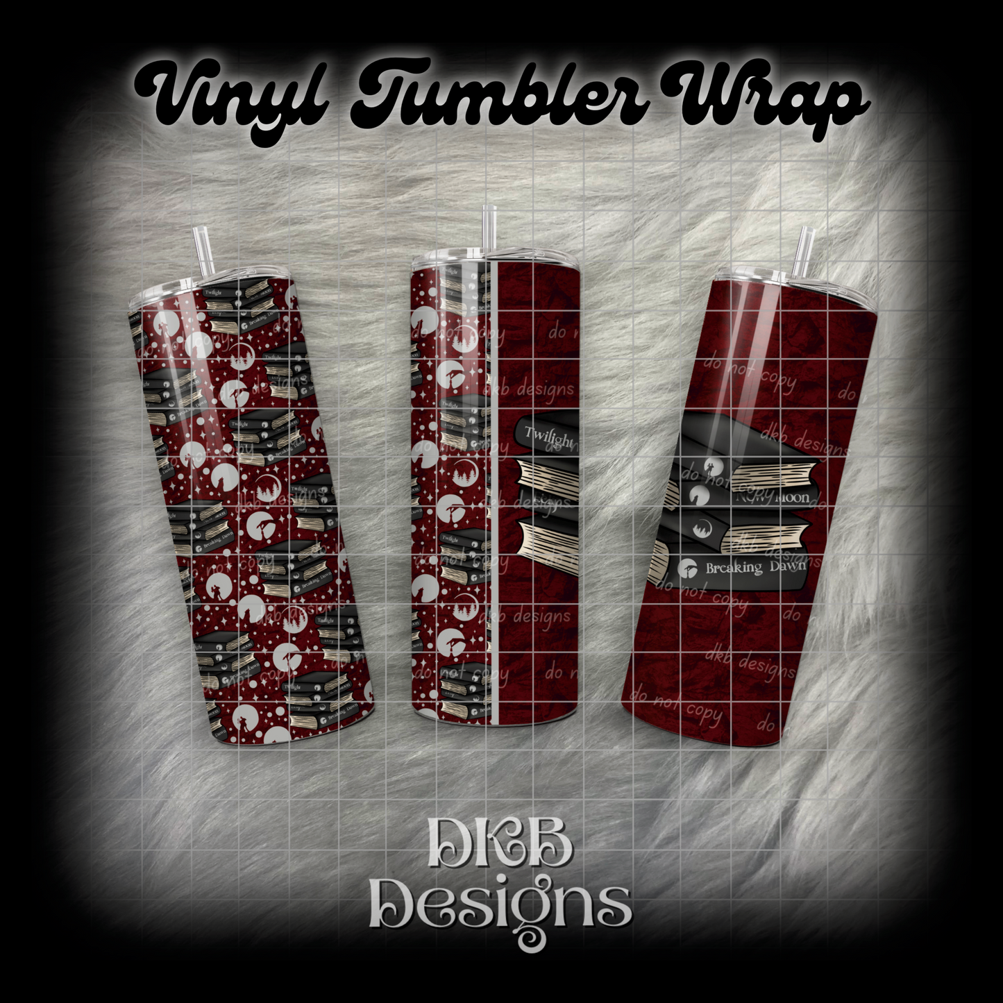 Twilight vinyl tumbler wrap