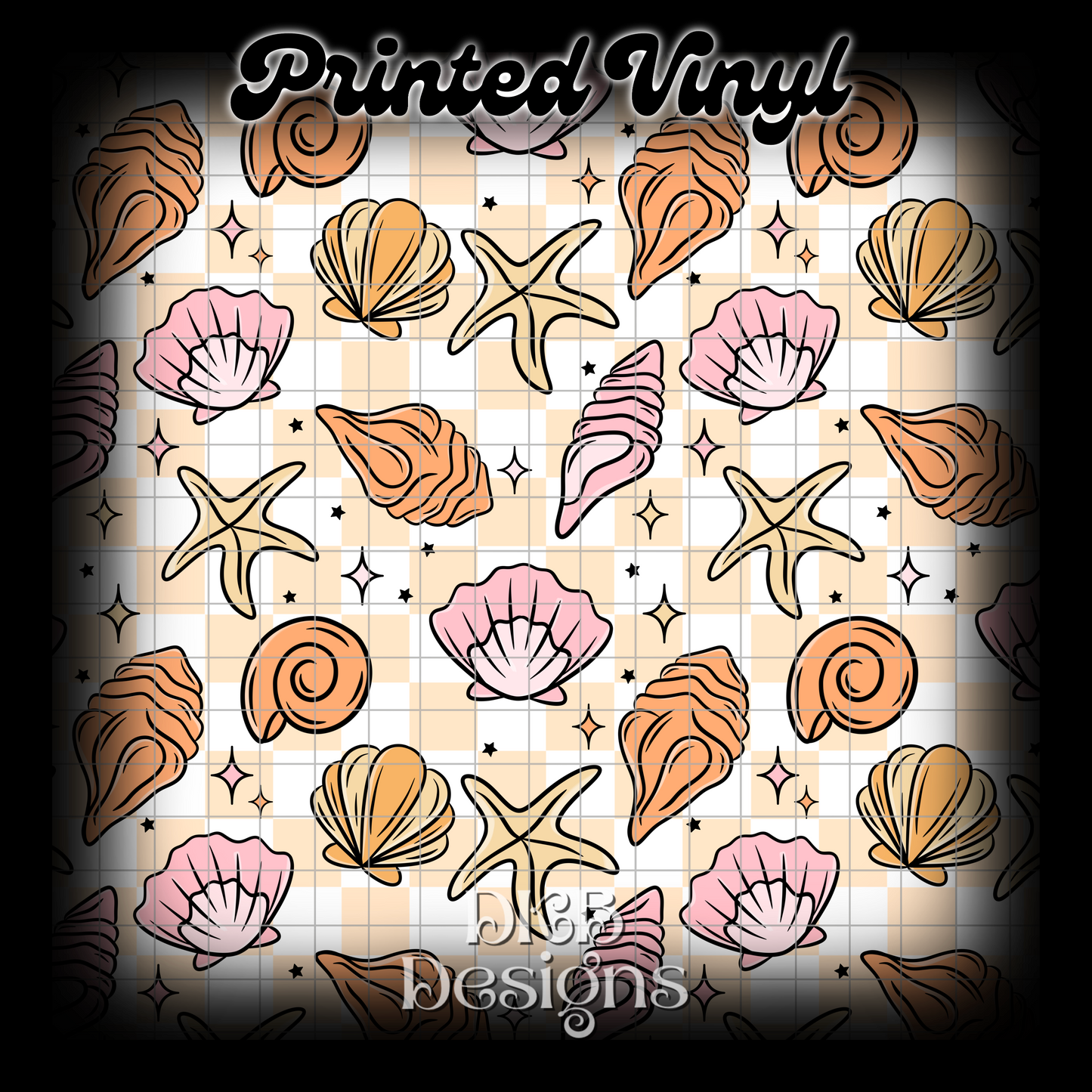 Summer seashells Printed Vinyl