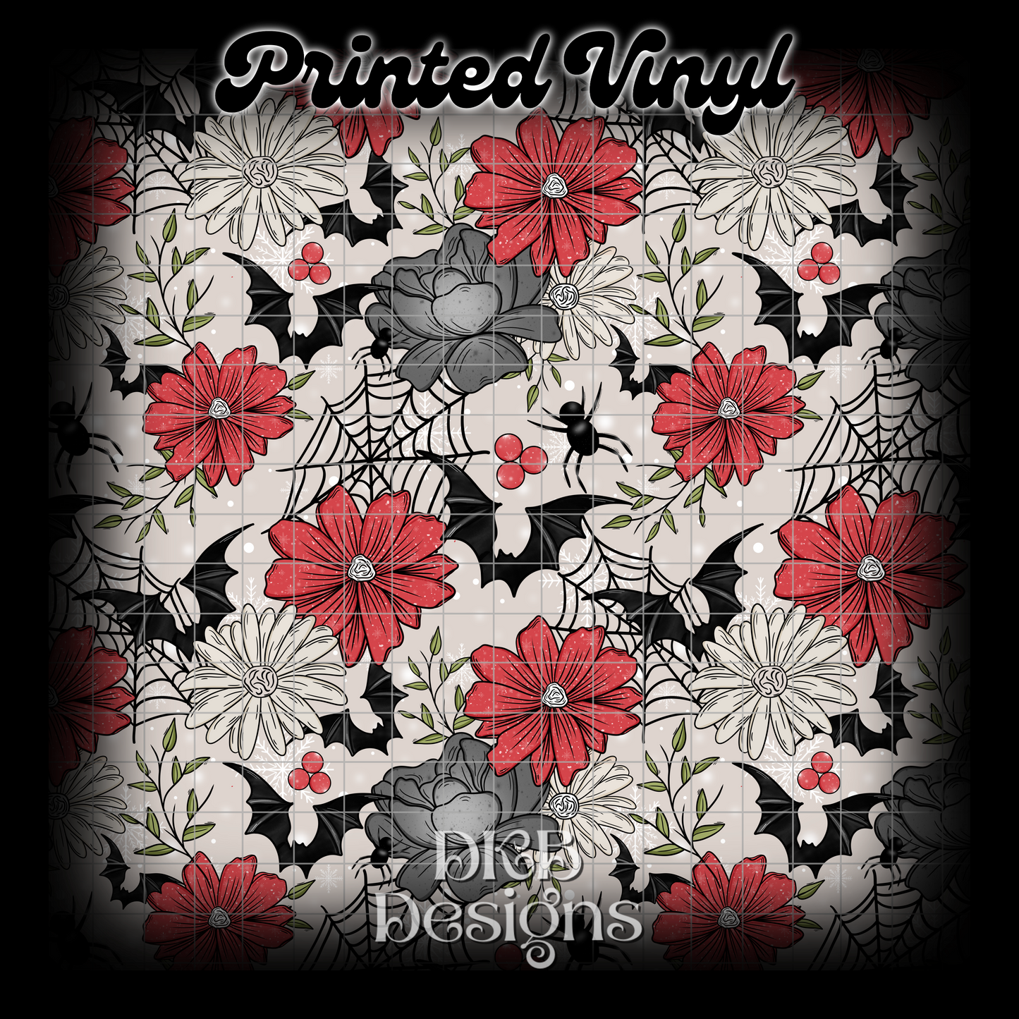 Bats & floral Printed Vinyl