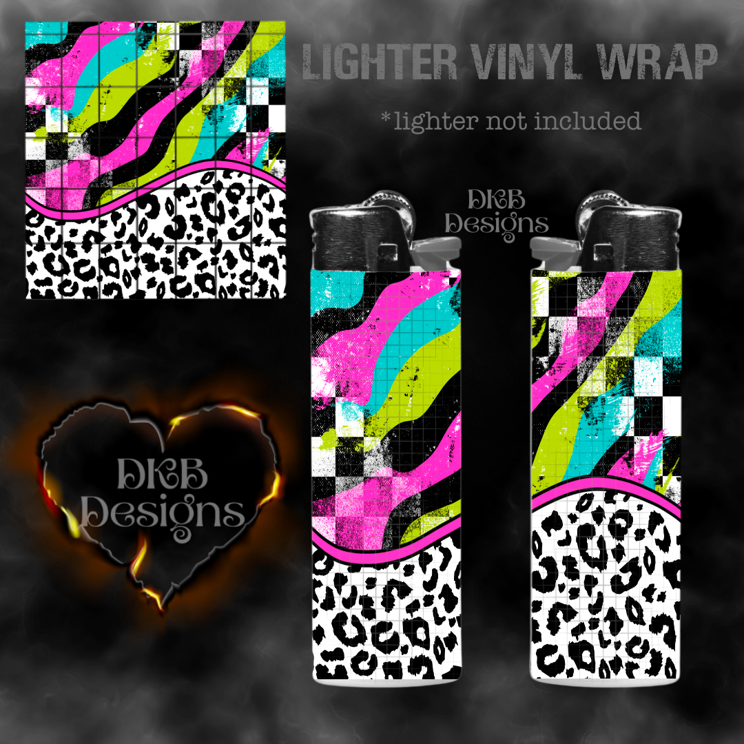 Grungy bright lighter vinyl wrap