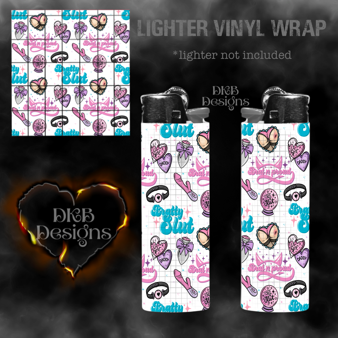 Brat n proud lighter vinyl wrap