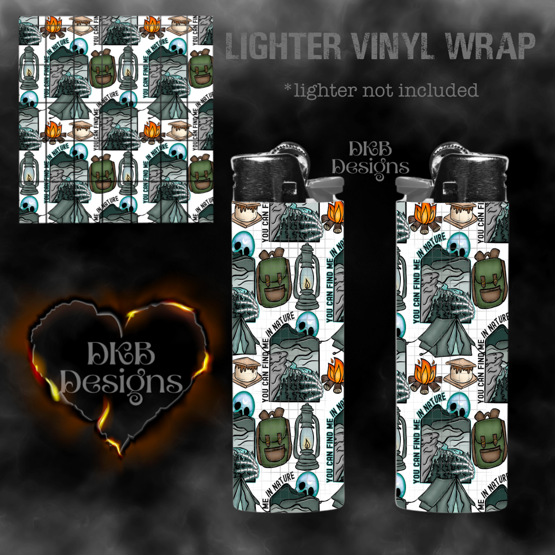 Find me in nature lighter vinyl wrap