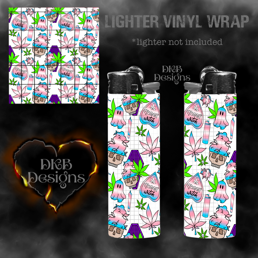 Queer witch lighter vinyl wrap