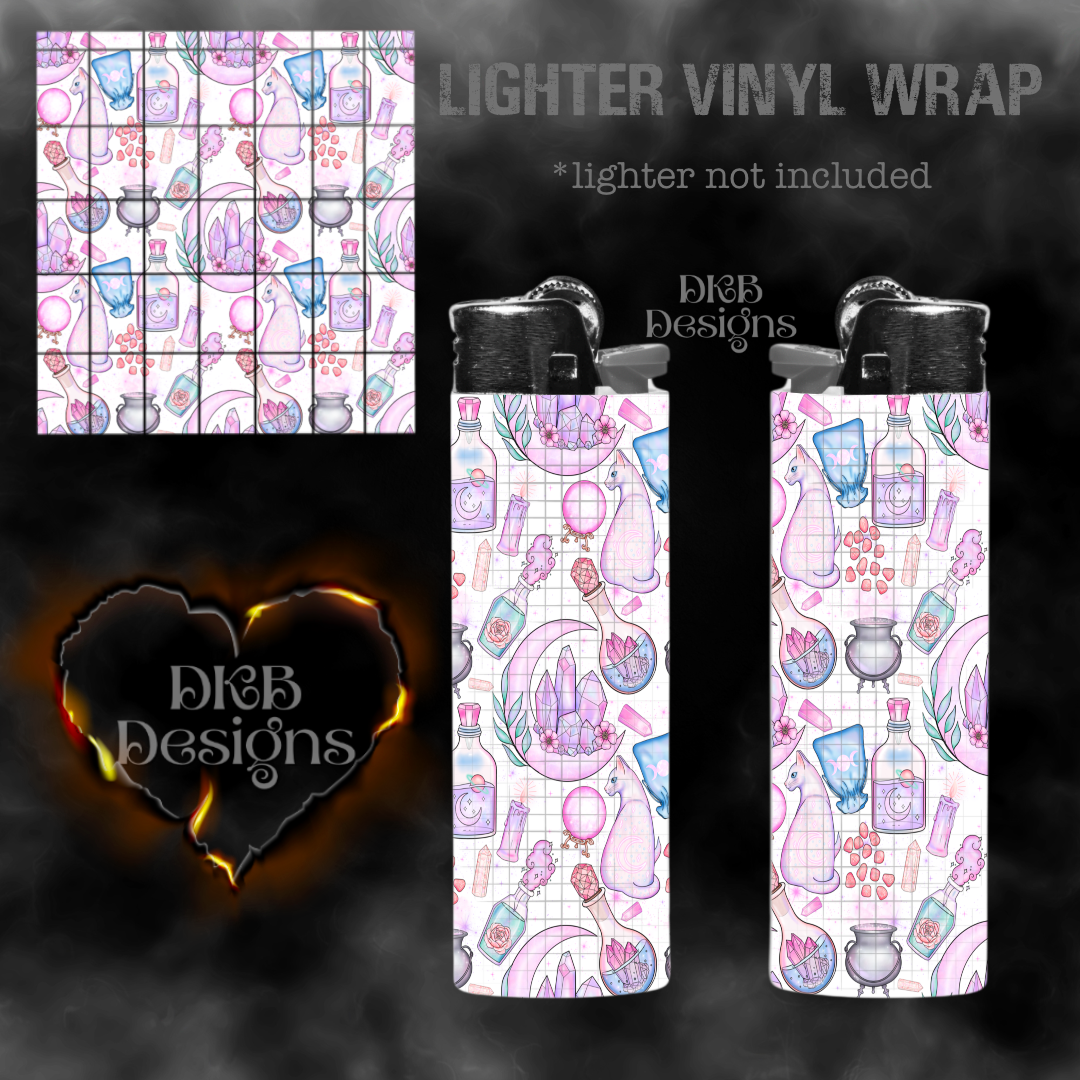 Crystals cats jars lighter vinyl wrap