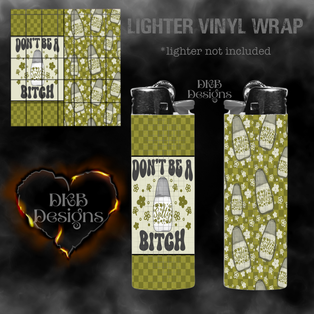 Salty bitch vinyl lighter wrap