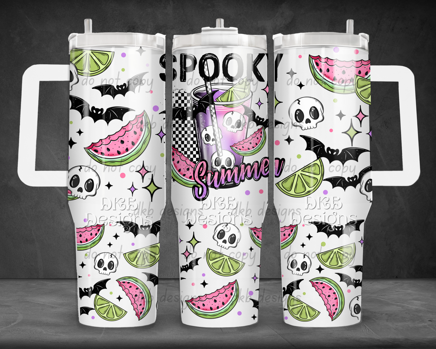 Spooky summer 40oz Tumbler UV DTF