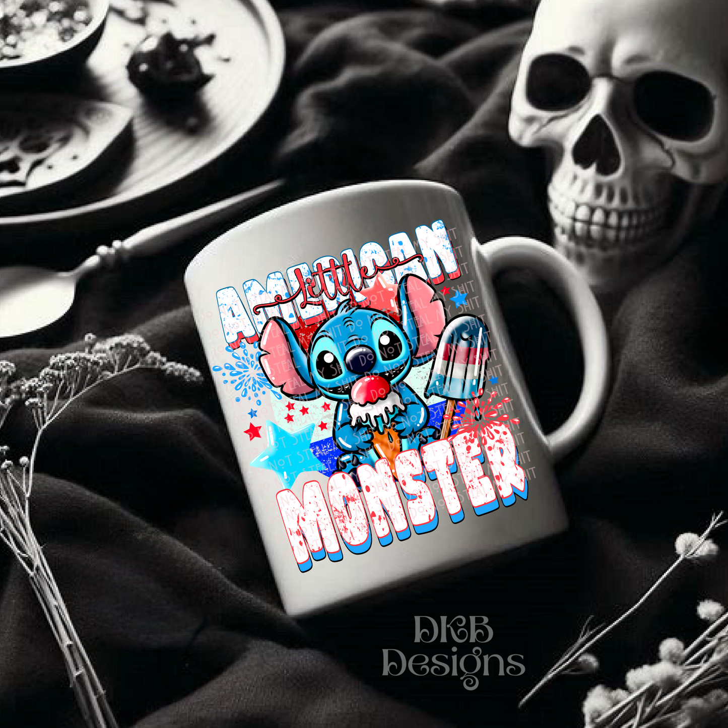 Little American monster UV DTF