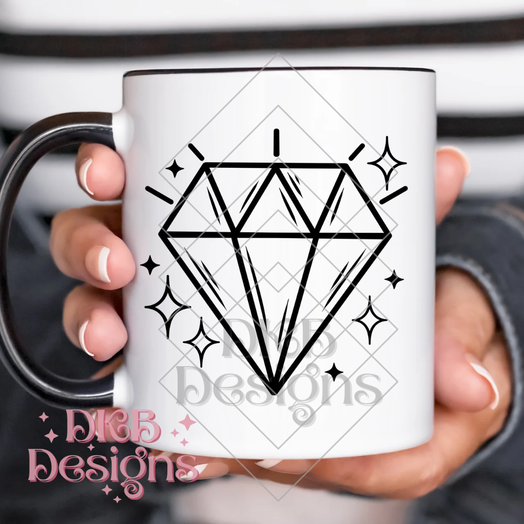 Diamond black UV DTF