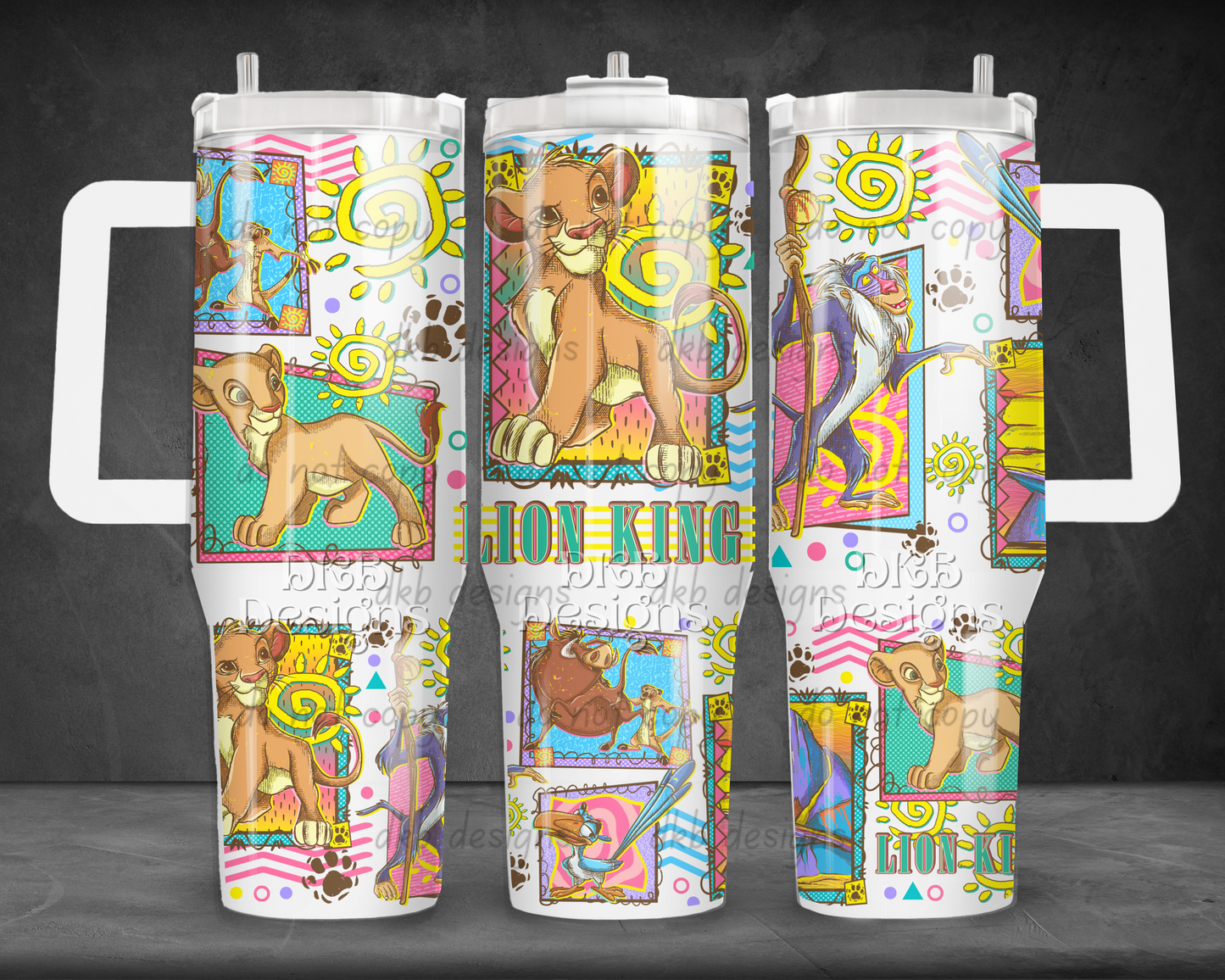 Lion 40oz Tumbler UV DTF