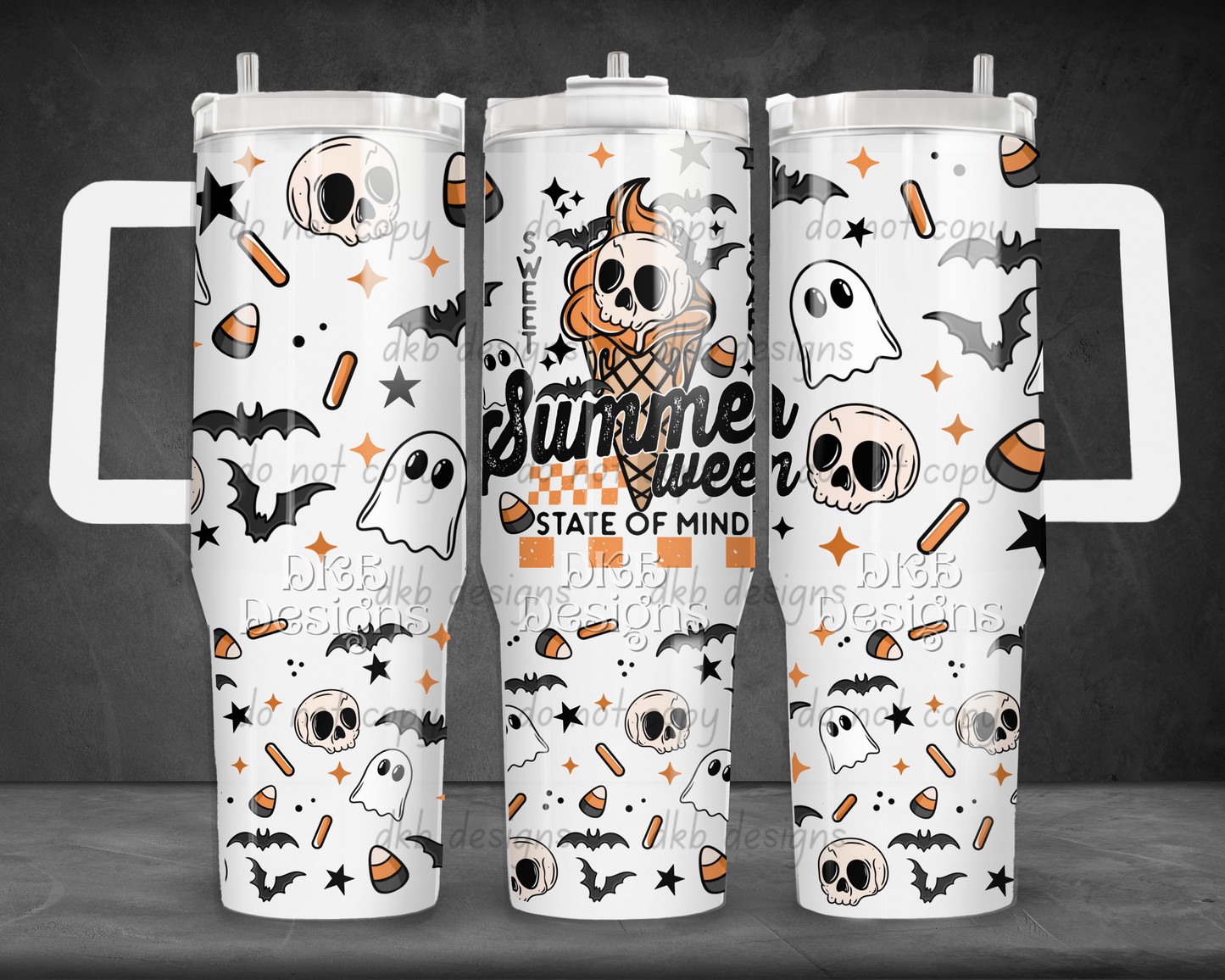 Summerween 40oz Tumbler UV DTF