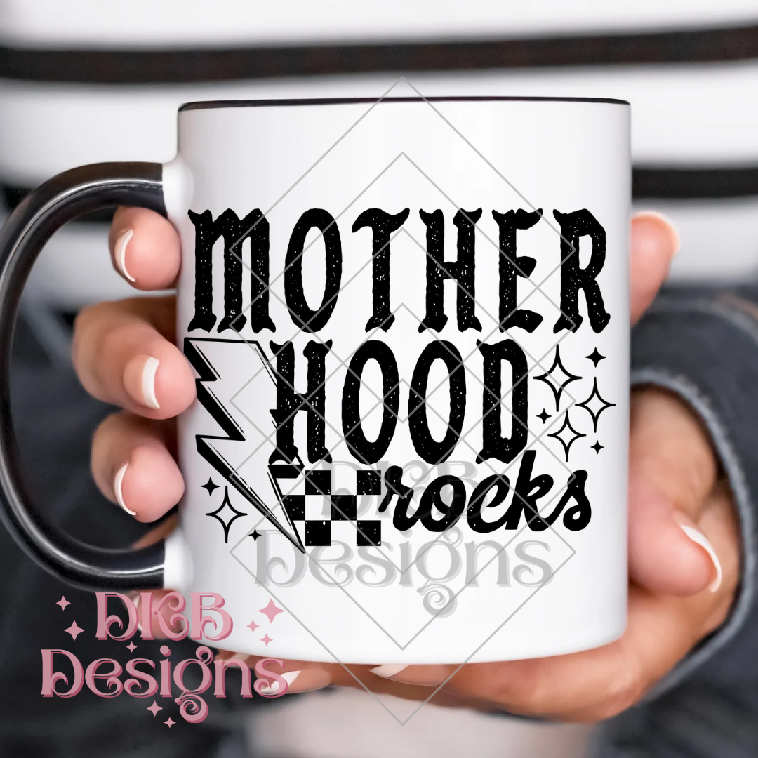 Motherhood rocks black UV DTF