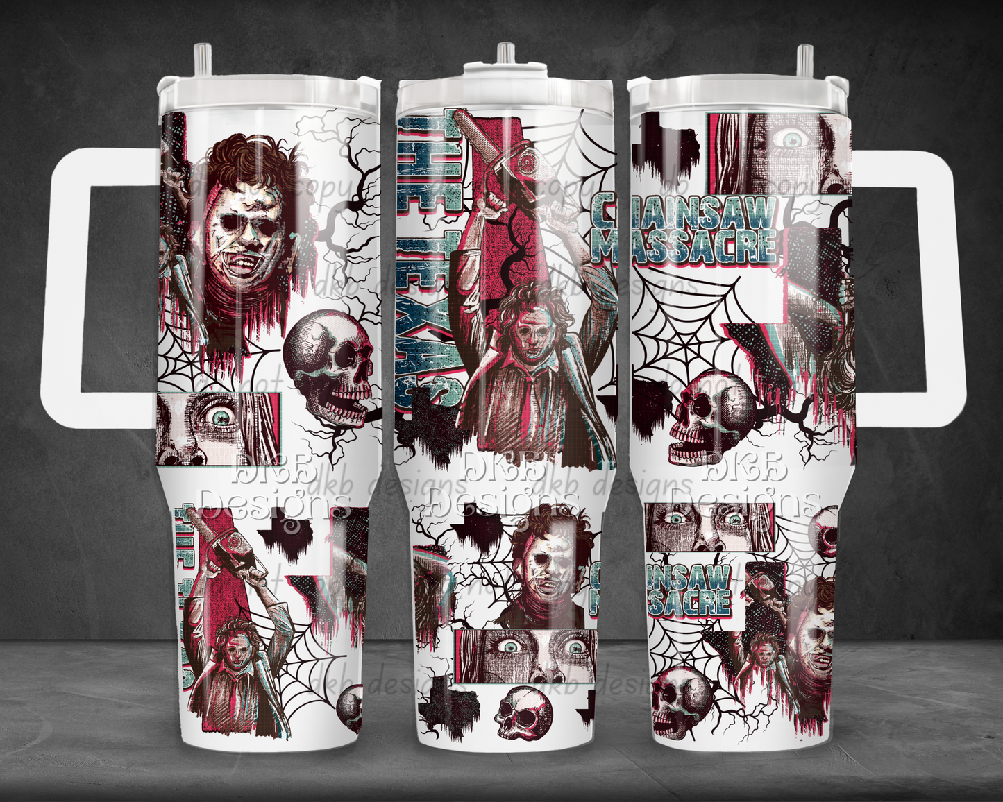 Chainsaw 40oz Tumbler UV DTF