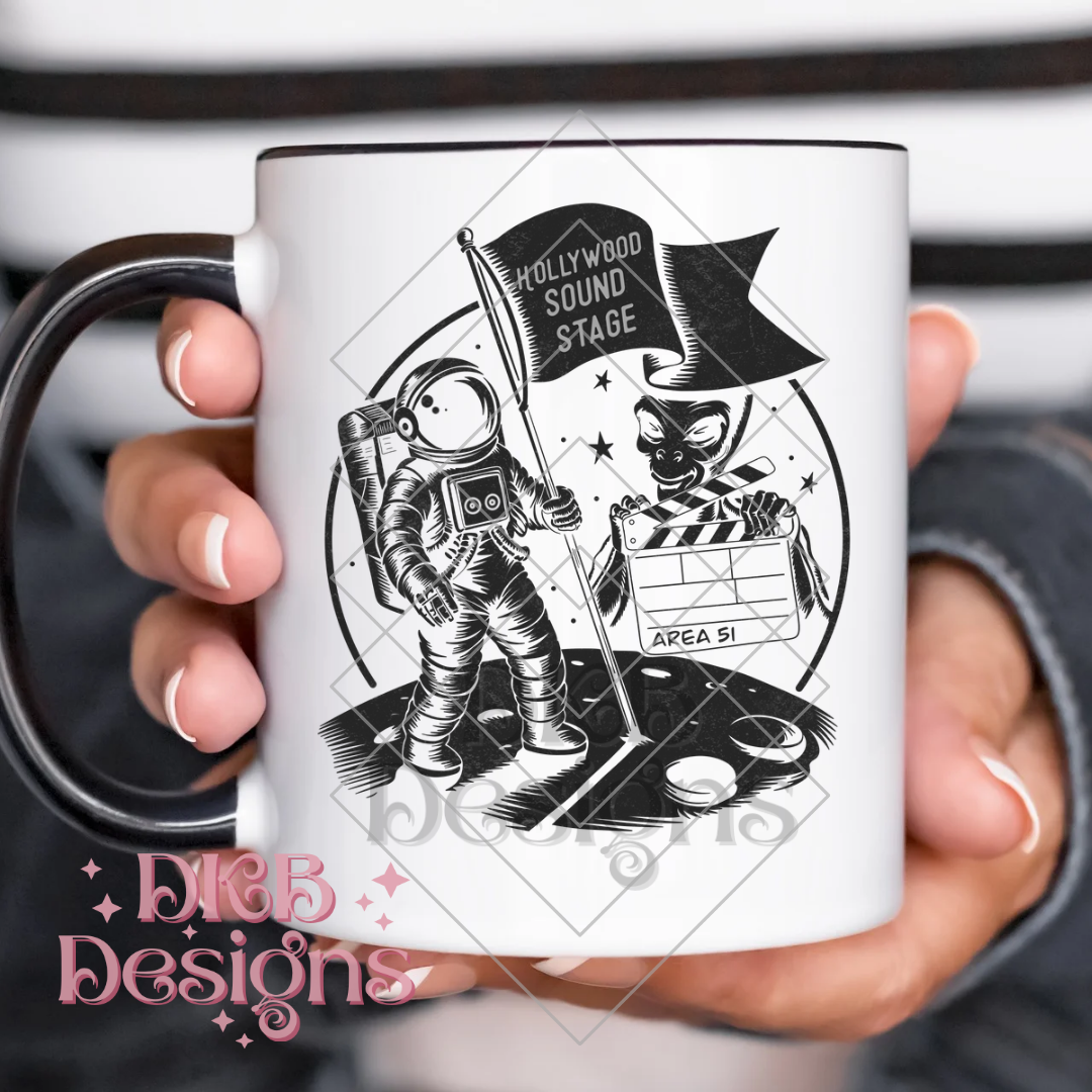 Moon landing dark UV DTF