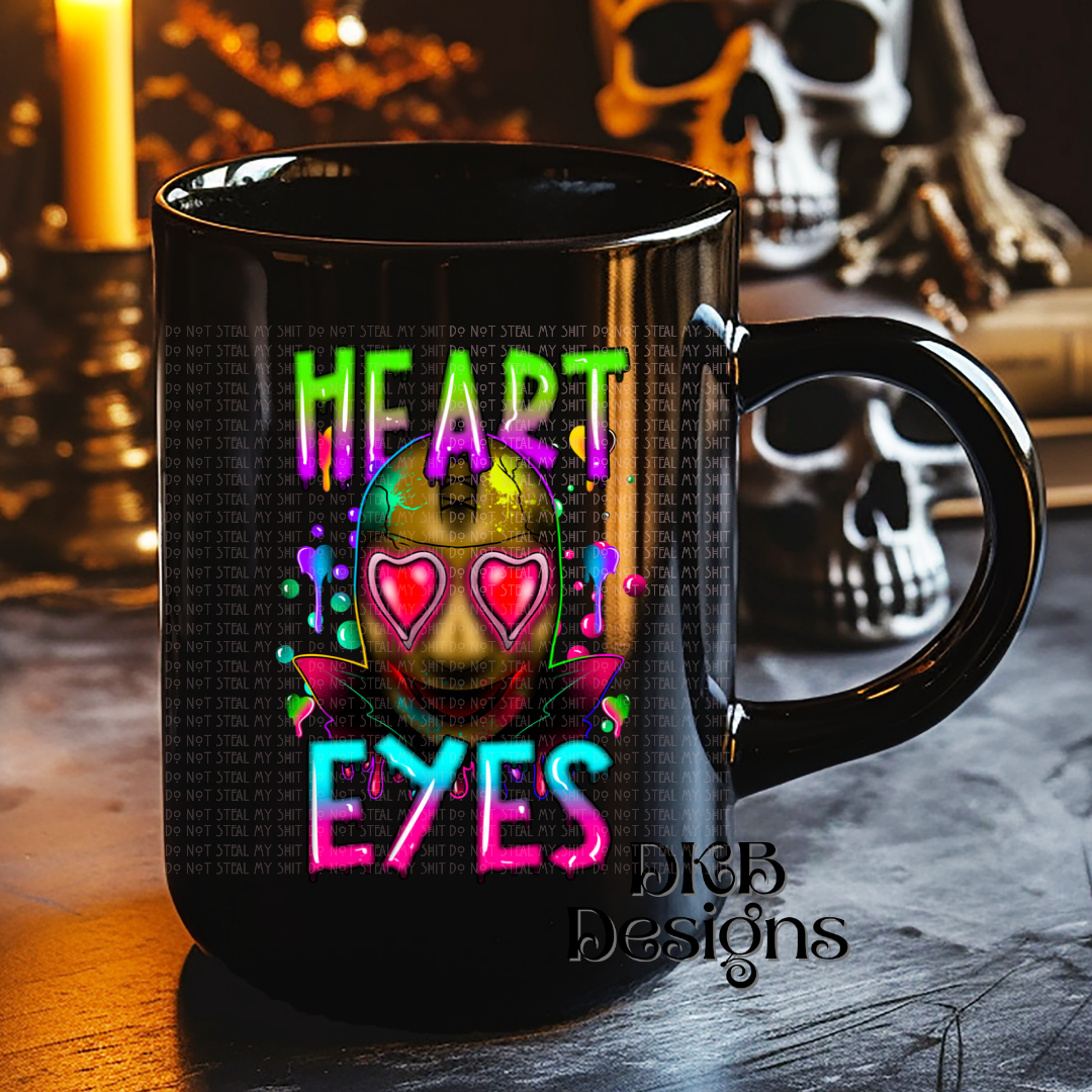 Heart eyes UV DTF
