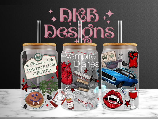 TVD white 16oz glass can UV DTF