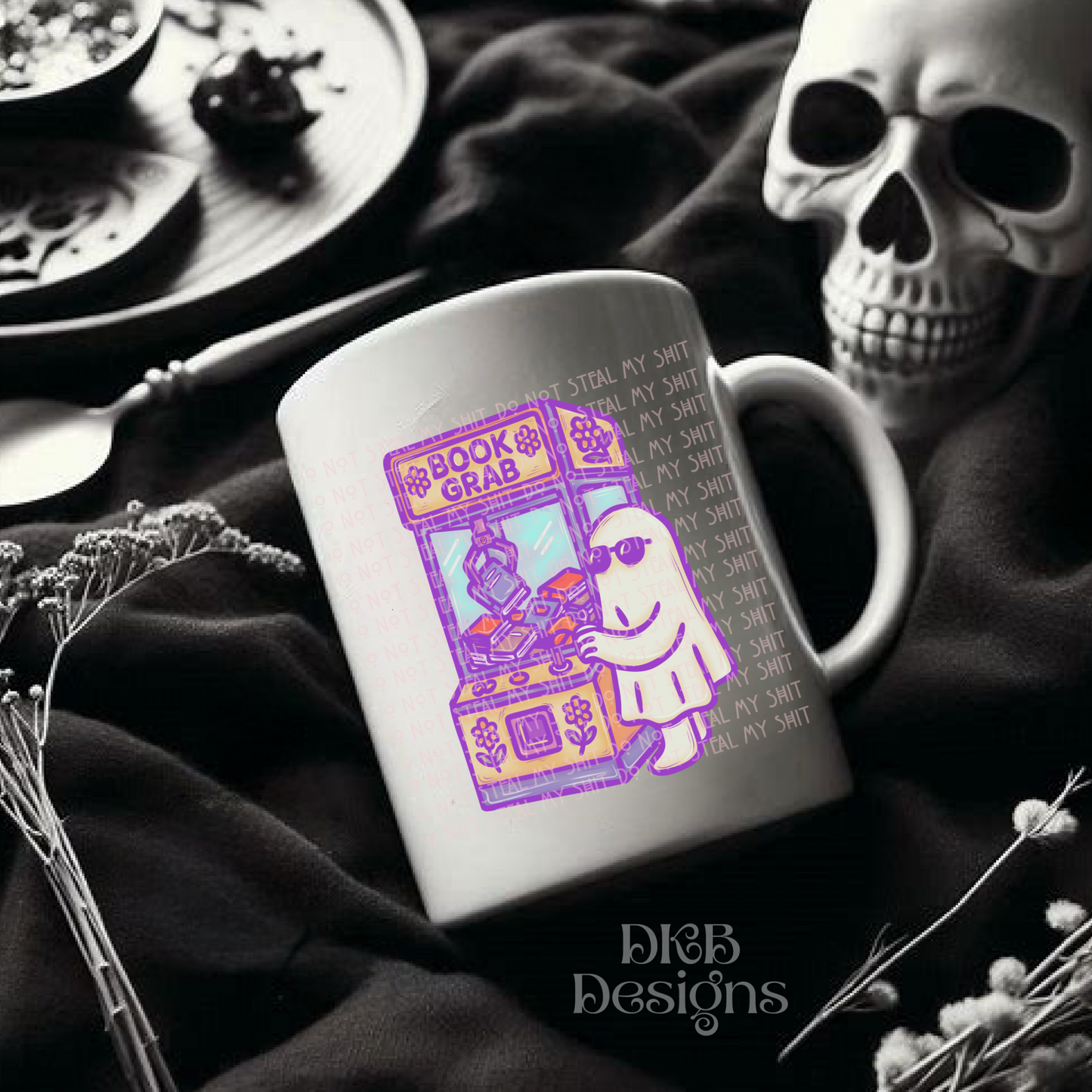 Book grab ghost purple UV DTF