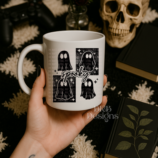 Spooky 4 black UV DTF