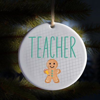 Teacher gingerbread UV DTF