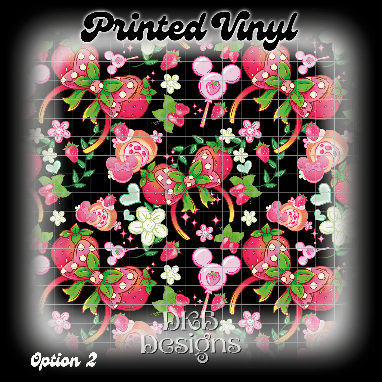 MD strawberry Printed Vinyl (12 color ways)