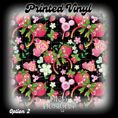 MD strawberry Printed Vinyl (12 color ways)