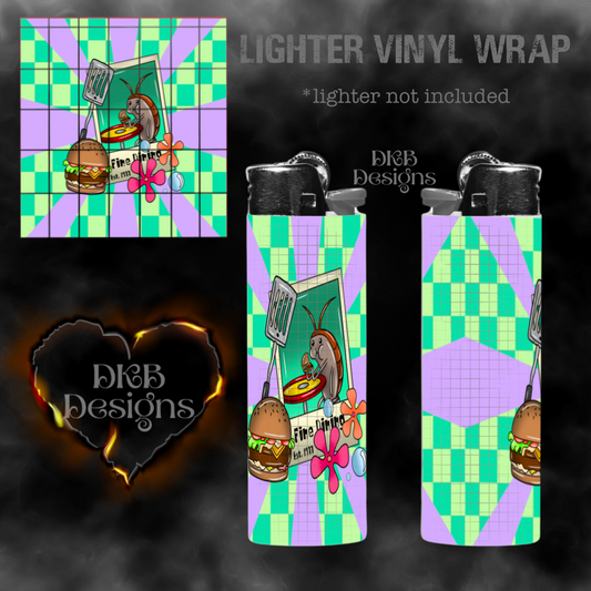 Fine dining lighter vinyl wrap