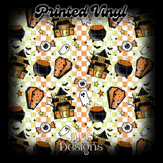 Green and orange Halloween Vinyl