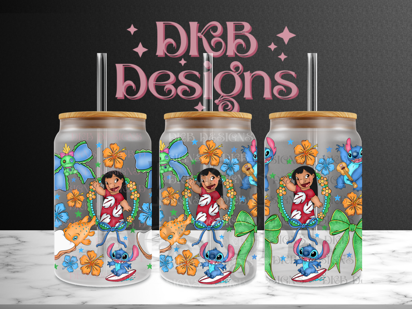 L&S bows 16oz glass can UV DTF