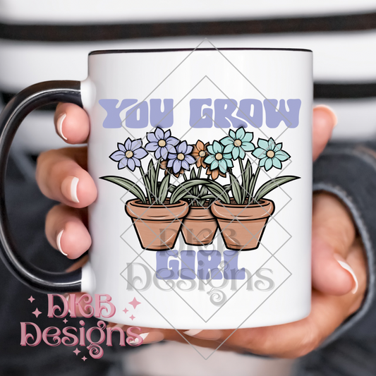 You grow girl purple UV DTF