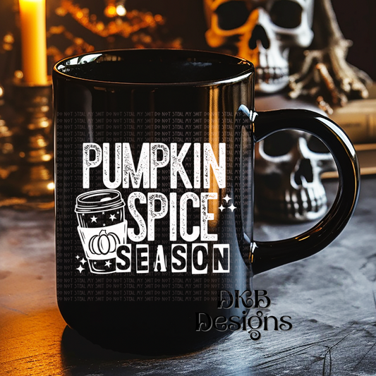 Pumpkin spice season white UV DTF