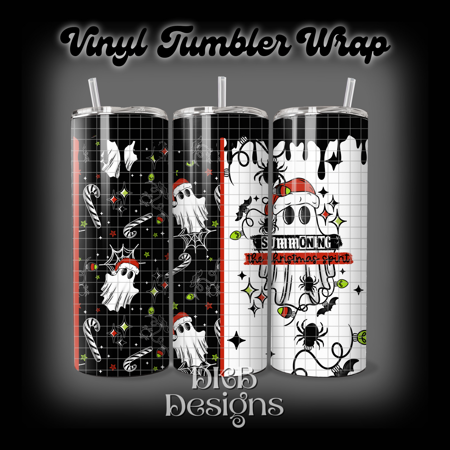 Summoning Christmas vinyl tumbler wrap