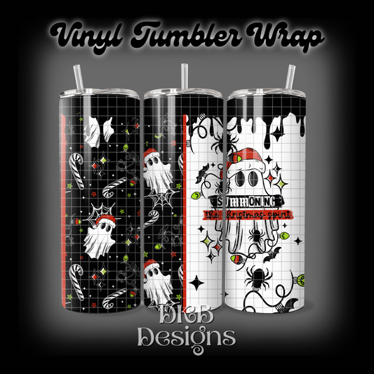 Summoning Christmas vinyl tumbler wrap