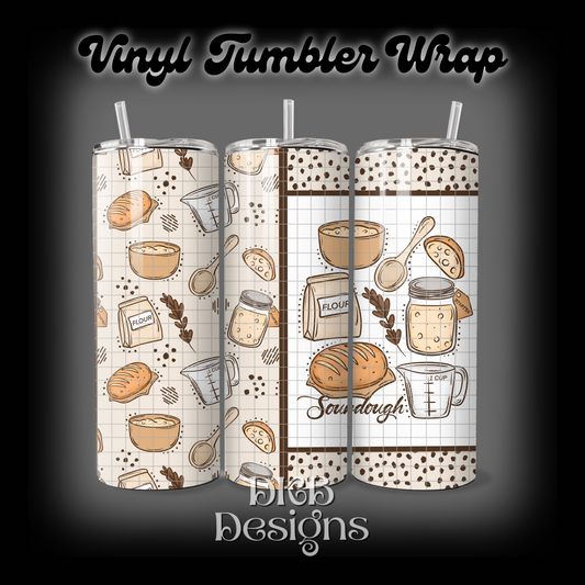 Sourdough vinyl tumbler wrap