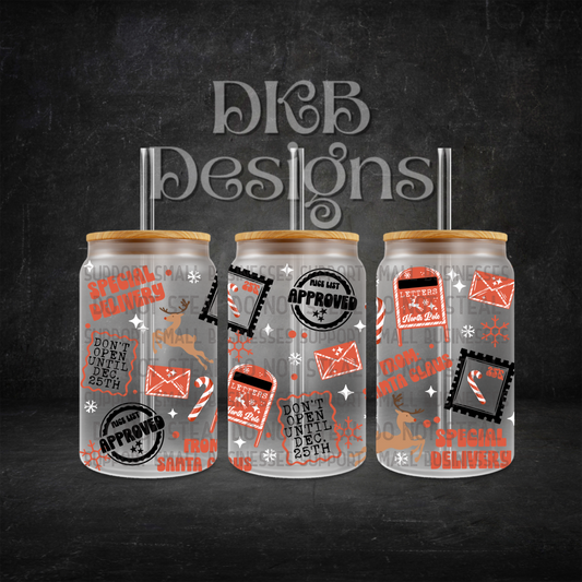 Special delivery 16oz glass can UV DTF