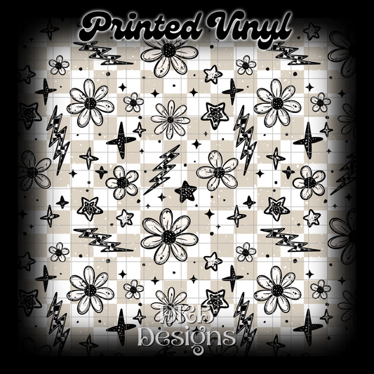 Checker florals Vinyl