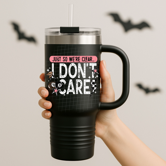 I don’t care white UV DTF