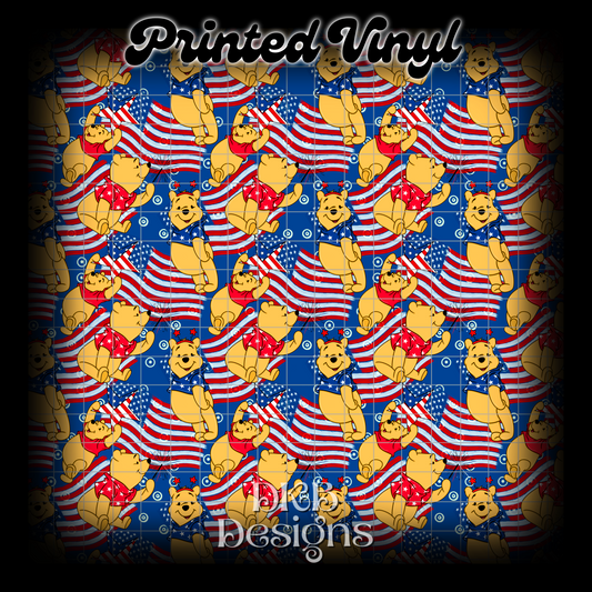 Red white & 🧸 Printed Vinyl